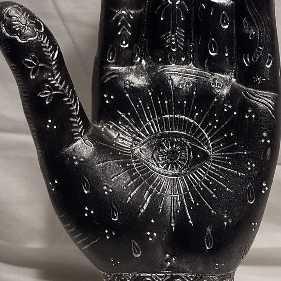 Dark Enchantment Hamsa Palmistry Hand - Picture 2 of 7